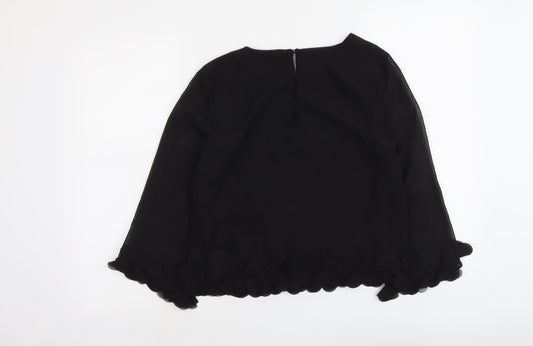 Womens UK Size 10 Atmosphere Black Basic Blouse