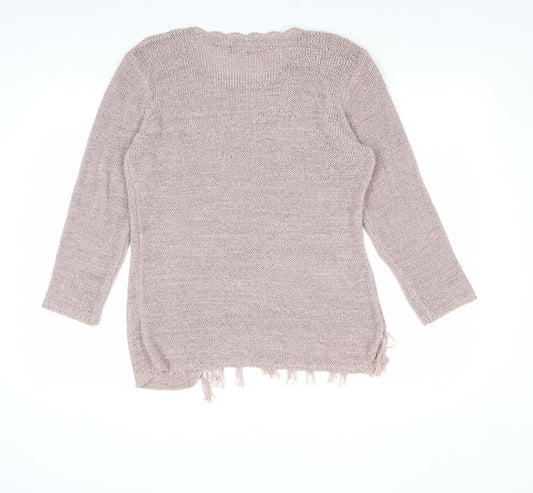 Womens UK Size M Sara Pink Pullover Jumper