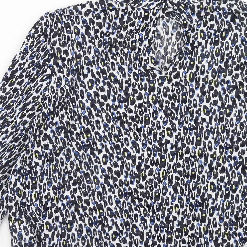 Womens UK Size 12 Per Una Blue Basic Blouse