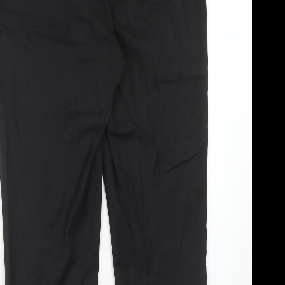 Womens UK Size 32 in H&M Regular Fit Dress Pants Black Trousers