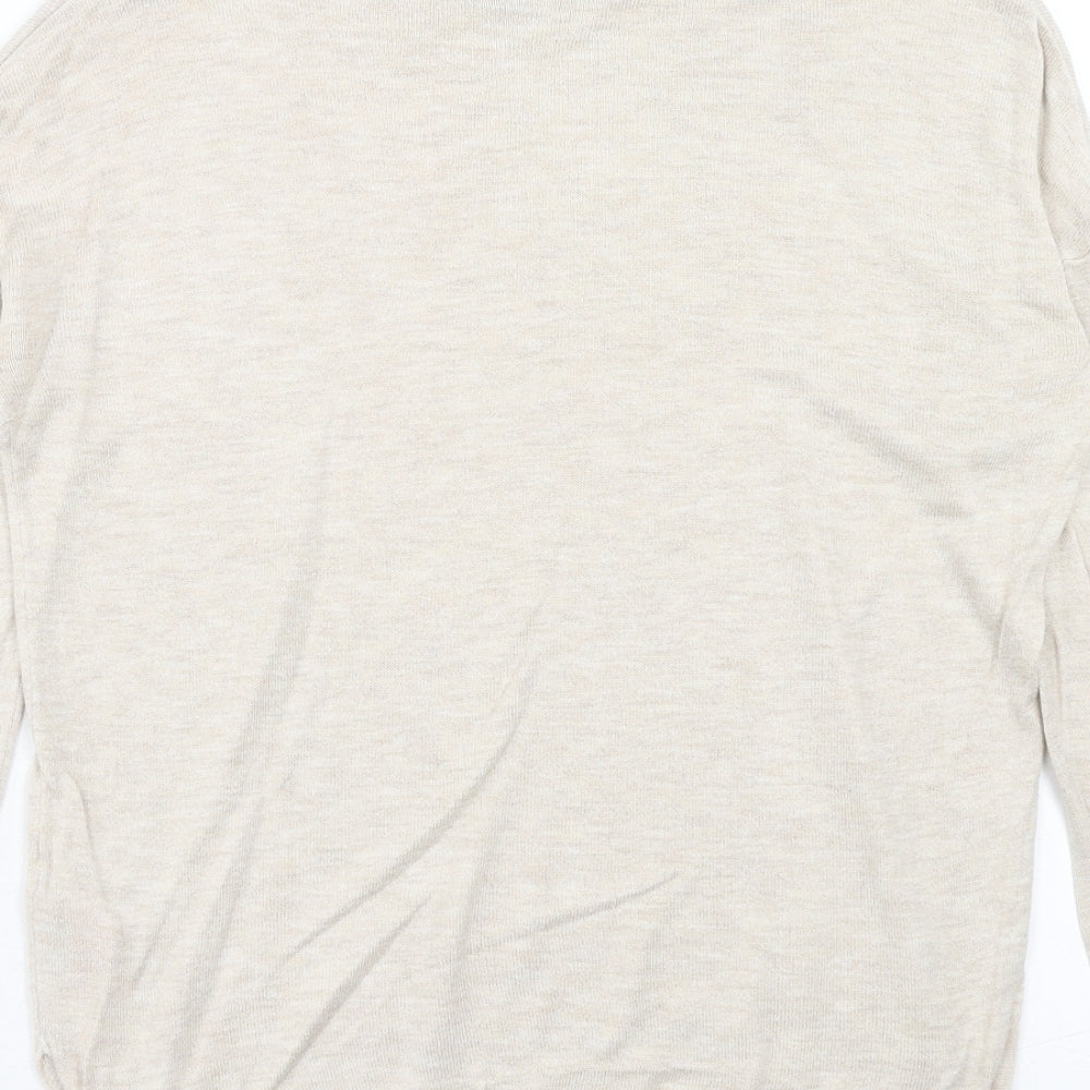 Womens UK Size S Marks and Spencer Beige Pullover Jumper