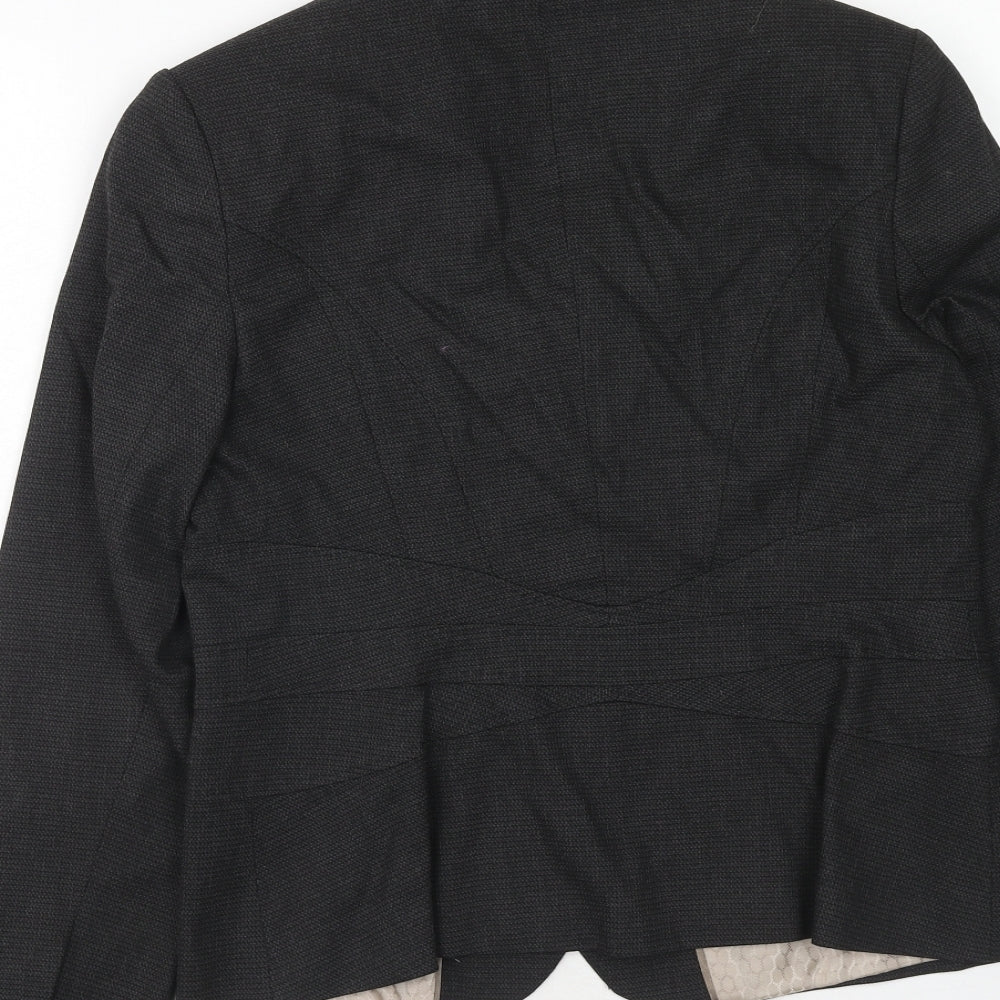 NEXT Womens Grey Polyester Jacket Blazer Size 12