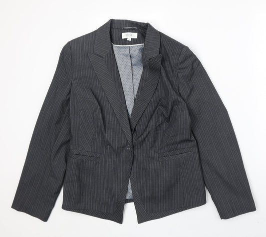Womens UK Size 16 Marks and Spencer Regular Grey Blazer
