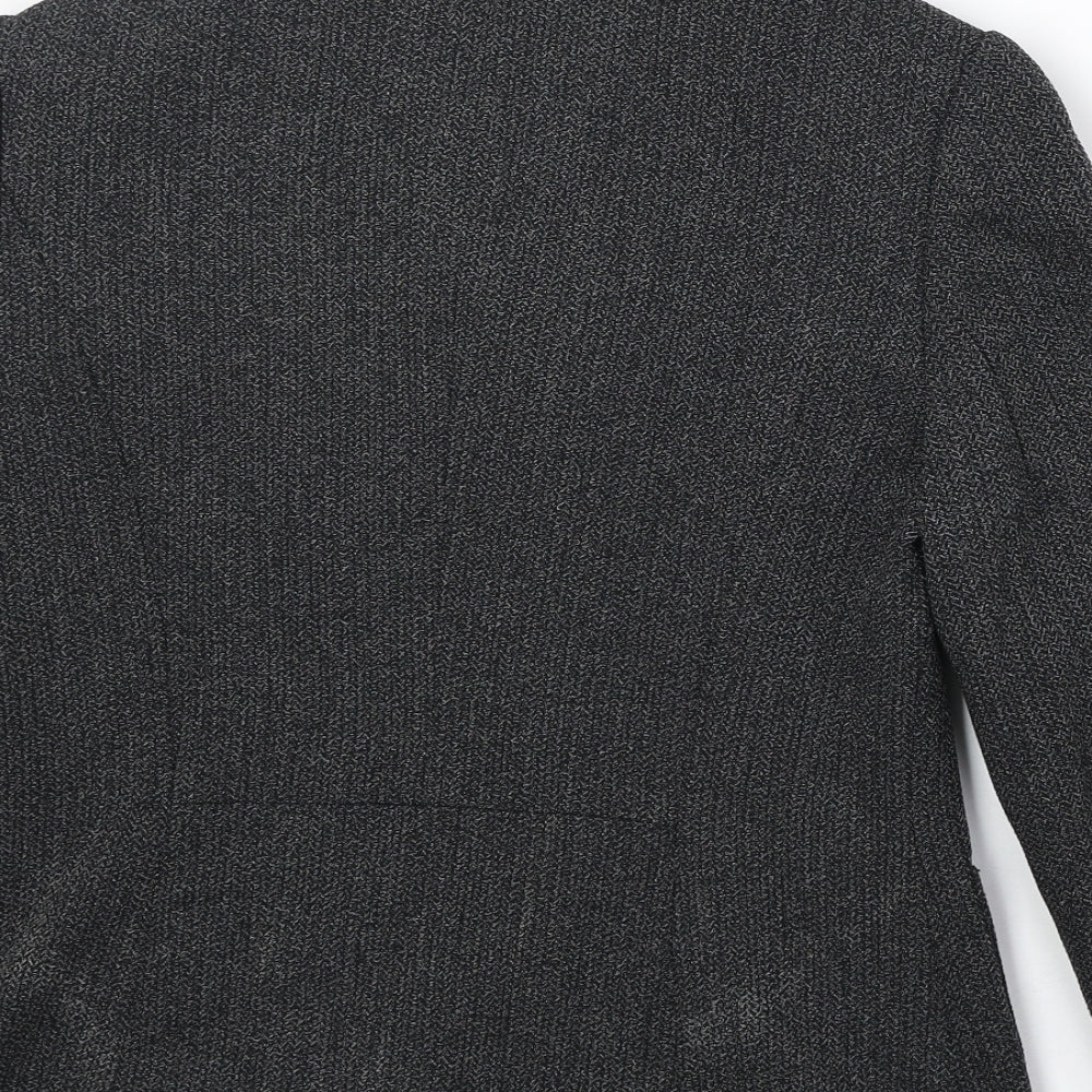 NEXT Womens Black Polyester Jacket Blazer Size 10