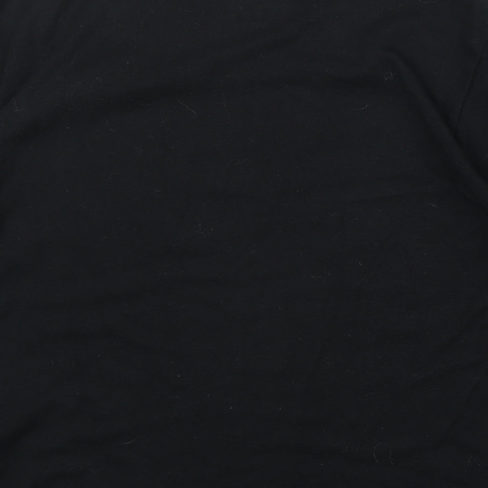 Womens UK Size L Preworn Black Basic T-Shirt
