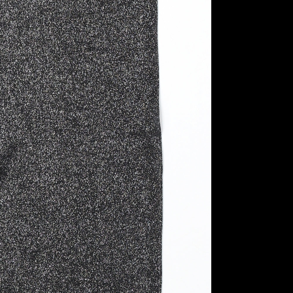 Oasis Womens Silver Viscose Bandage Skirt Size M