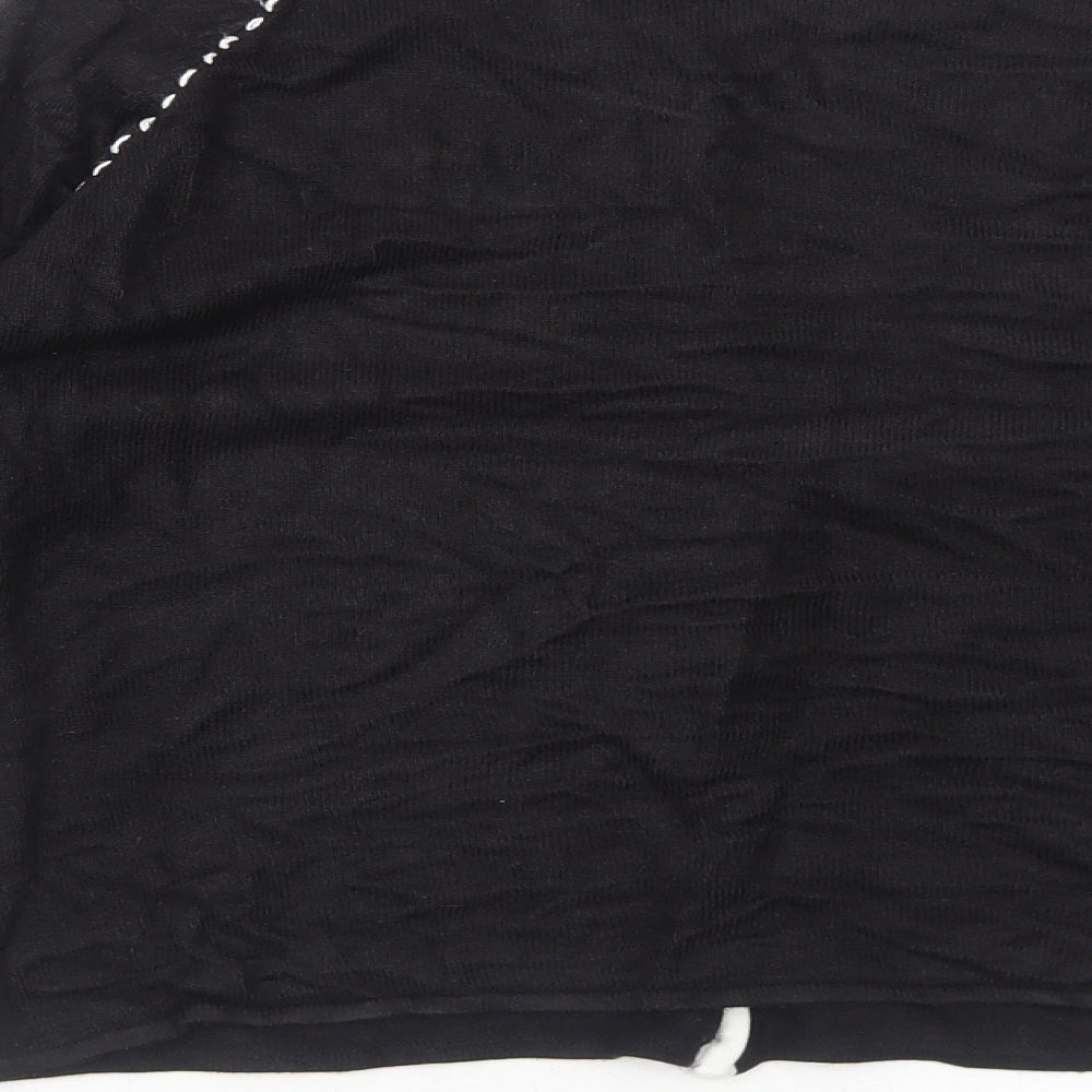 Anne Brooks Womens Black Round Neck Acrylic Cardigan Jumper Size 10