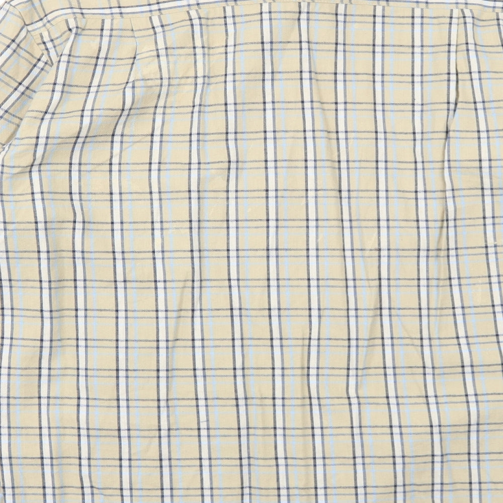 Mens UK Size S Dunnes Stores Beige Button-Up Long Sleeve Casual Shirt