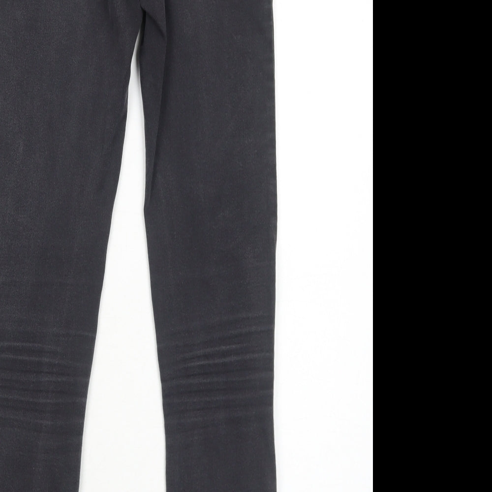 Primark Womens Grey Cotton Skinny Jeans Size 6 Regular Zip