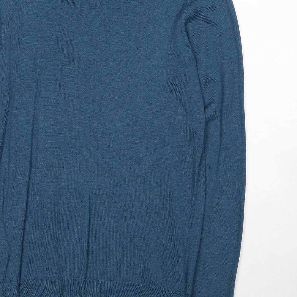 La Redoute Womens Blue V-Neck Acrylic Pullover Jumper Size 6 - Size 6-8