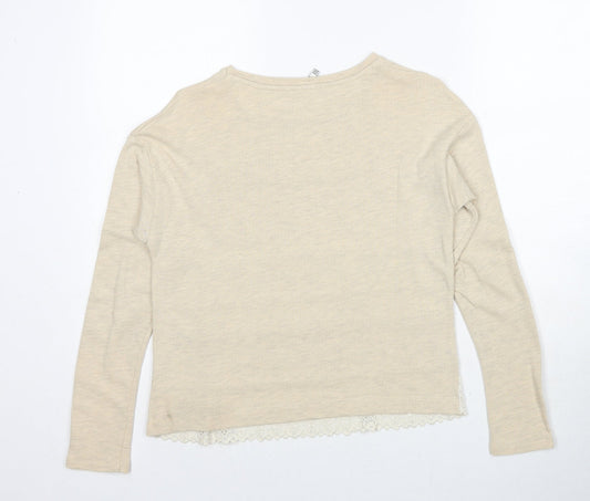 Womens UK Size XS Stradivarius Beige Pullover Jumper