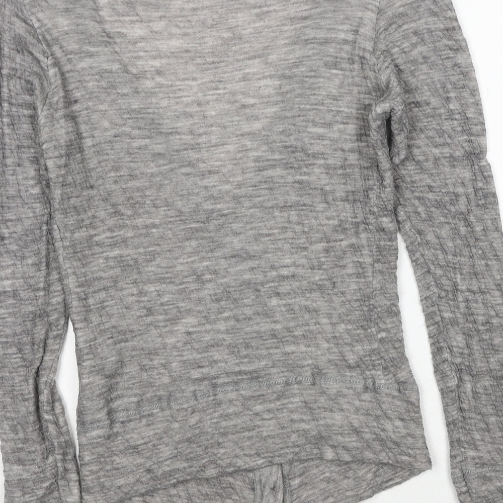 Formes Womens Grey V-Neck Cotton Cardigan Jumper Size S - Label size 1