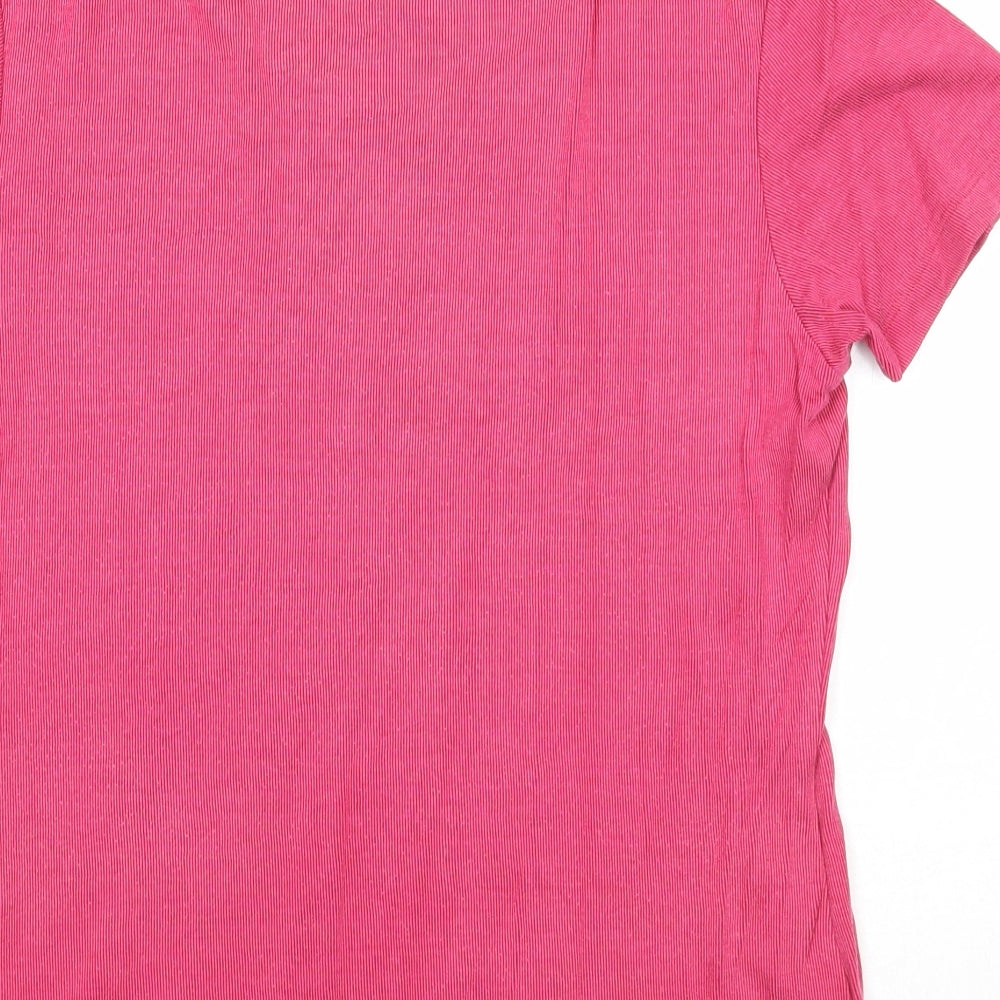 Womens UK Size M OPUS Pink Basic T-Shirt