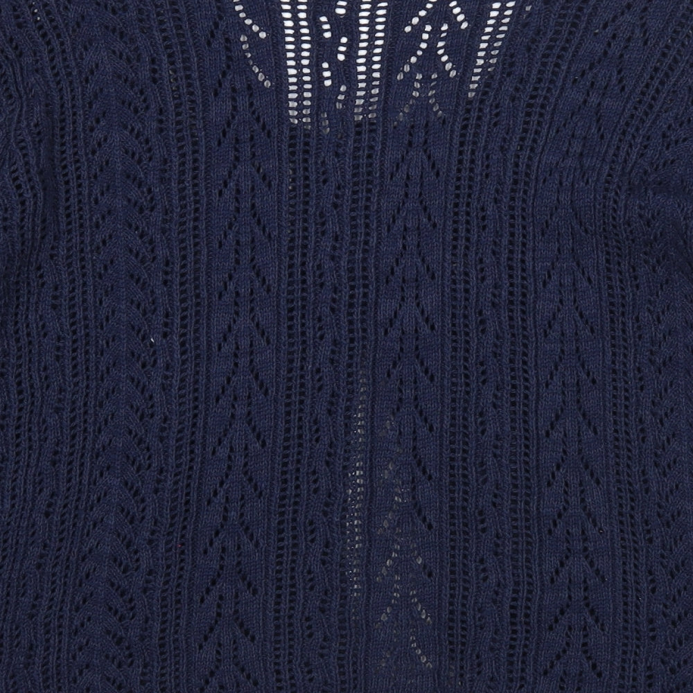 Womens UK Size S Preworn Blue Cardigan Jumper