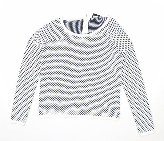 Womens UK Size 10 ESMARA White Pullover Jumper
