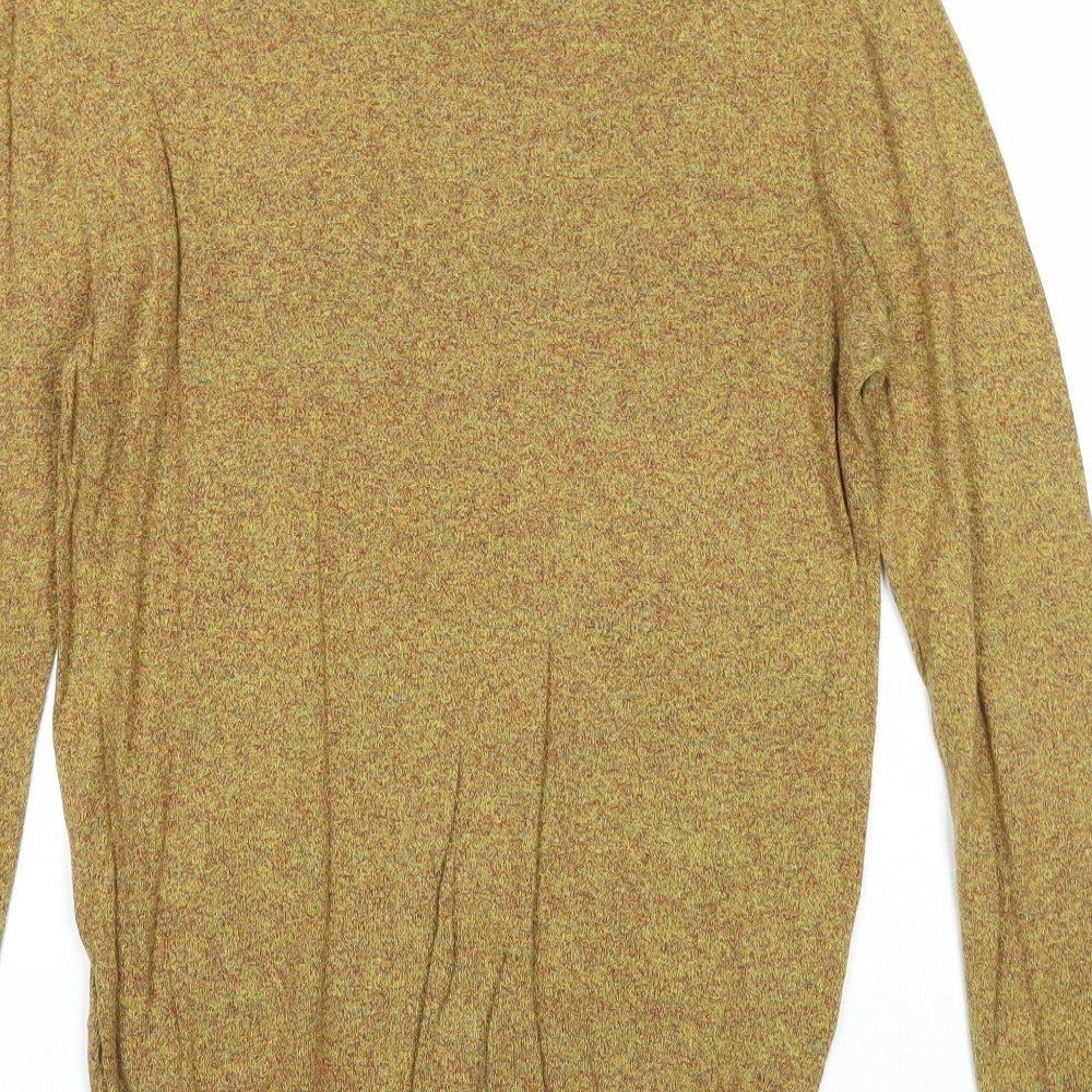 ASOS Mens Green Round Neck Cotton Pullover Jumper Size S Long Sleeve