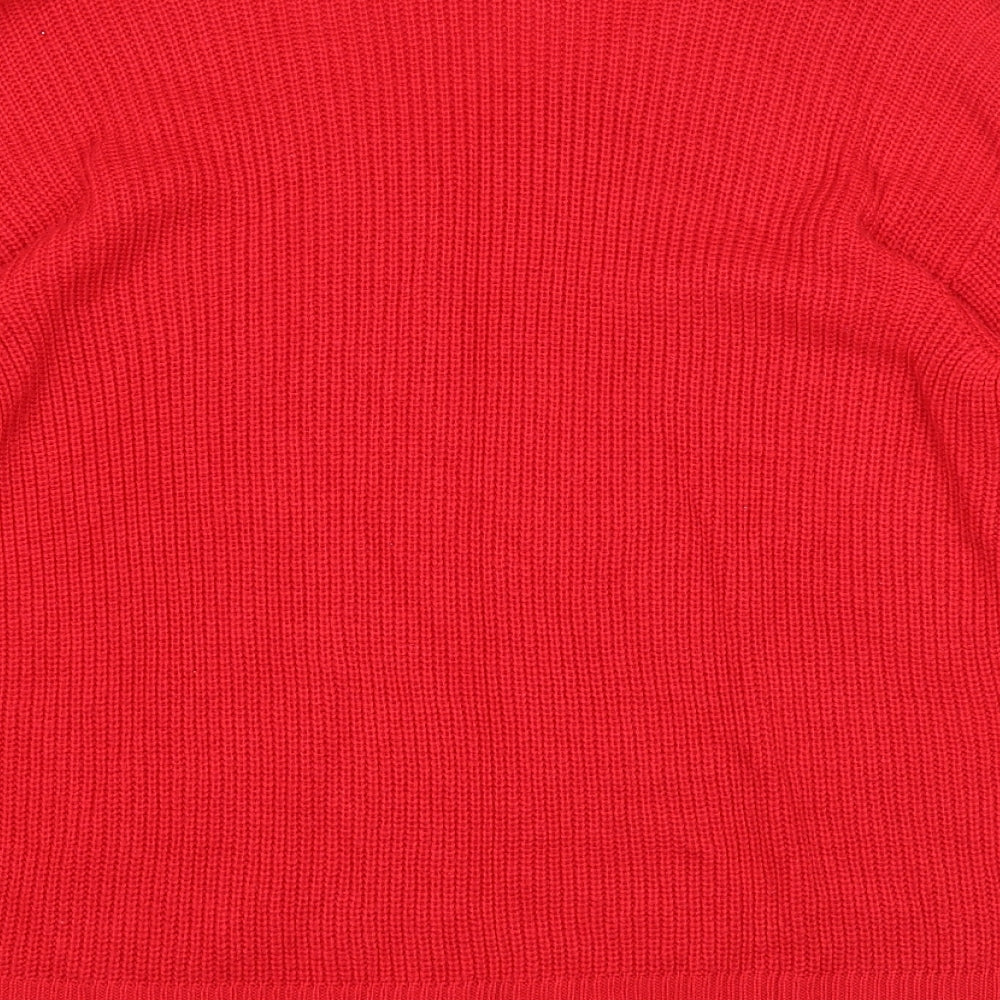 Womens UK Size L H&M Red Pullover Jumper