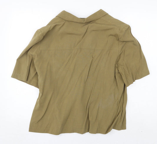 Country Casuals Womens Green Modal Jacket Blazer Size 16