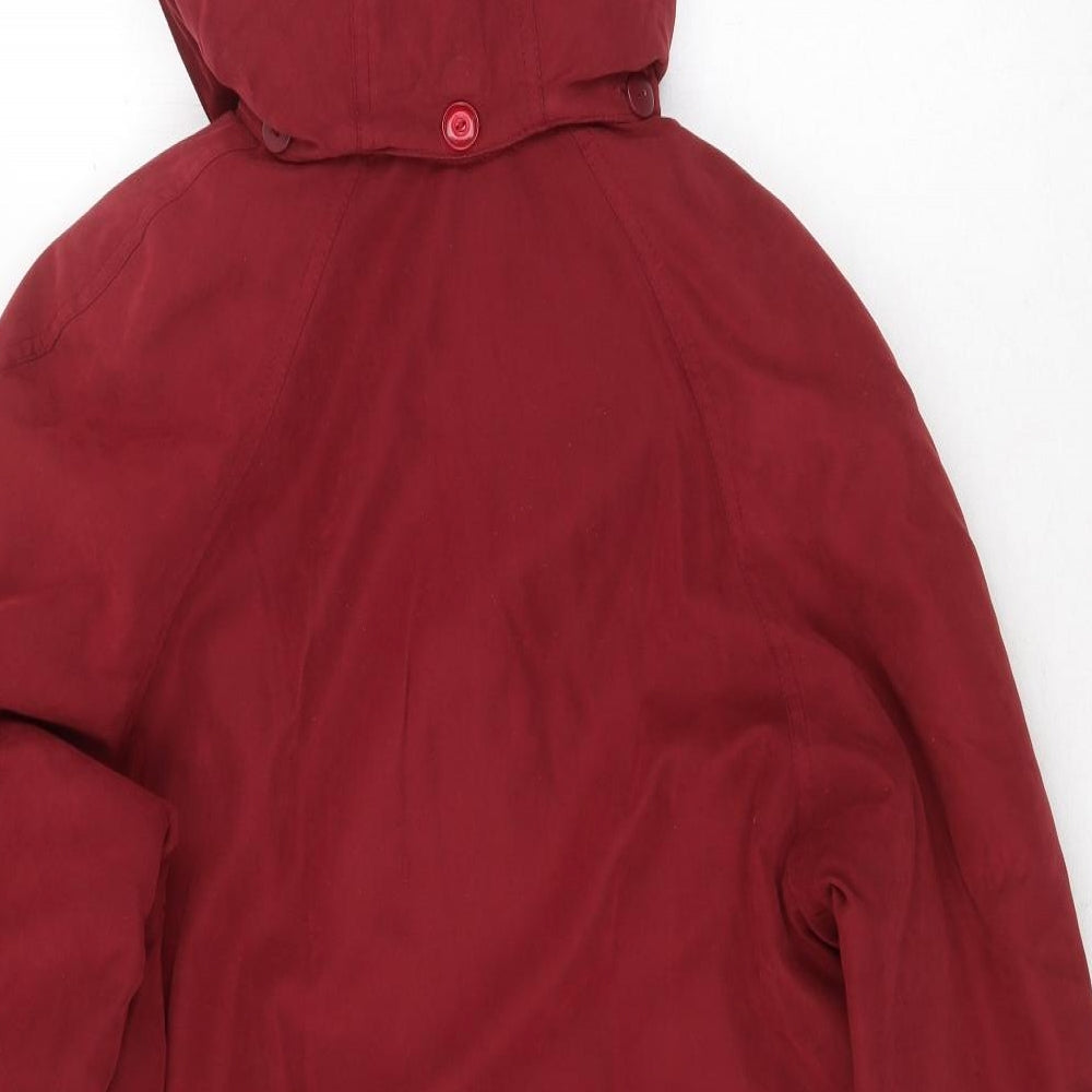 Womens UK Size S Bonmarché Red Rain Coat