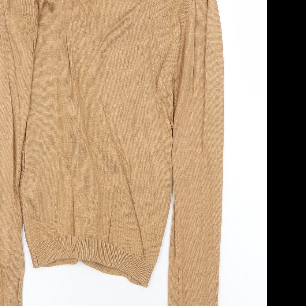 Womens UK Size 10 Topshop Beige Pullover Jumper