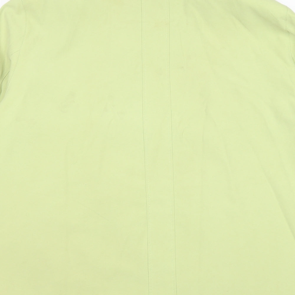 Womens UK Size 16 Preworn Green Overcoat