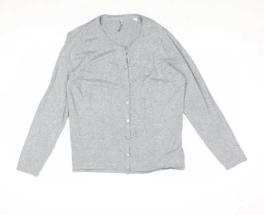 Womens UK Size 12 Capsule Grey Cardigan Jumper