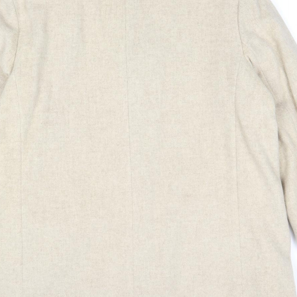 Womens UK Size 14 Marks and Spencer Beige Overcoat