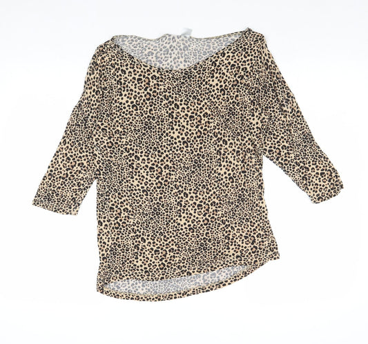Womens UK Size 6 Divided by H&M Brown Basic Blouse