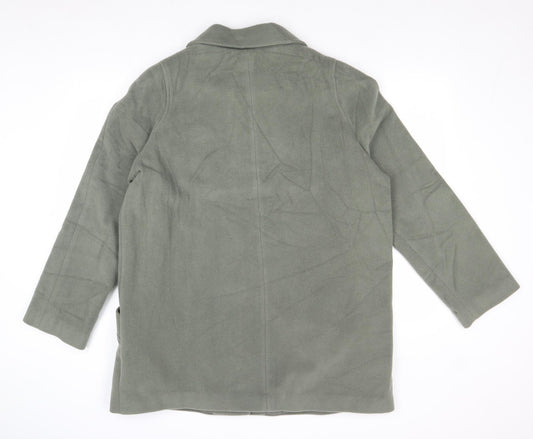 Womens UK Size 16 EWM Green Overcoat