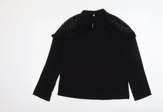 Womens UK Size 10 V By Very Black Basic Blouse