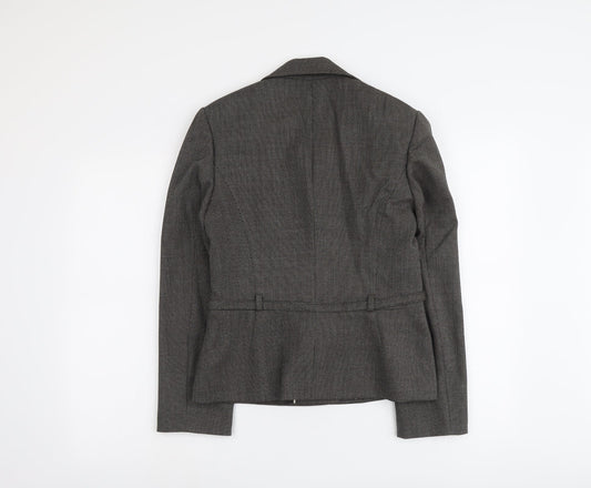 NEXT Womens Brown Polyester Jacket Blazer Size 10
