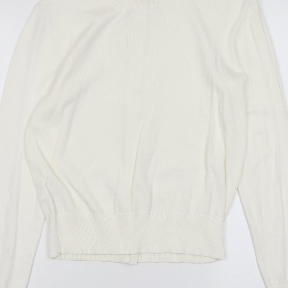 Womens UK Size L H&M Ivory Cardigan Jumper