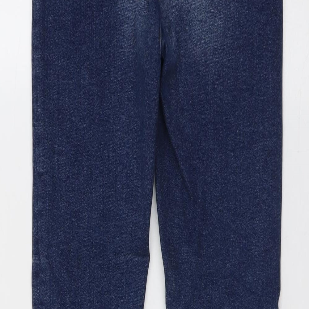 Denim & Co. Womens Blue Cotton Skinny Jeans Size 8 L27 in Regular Button