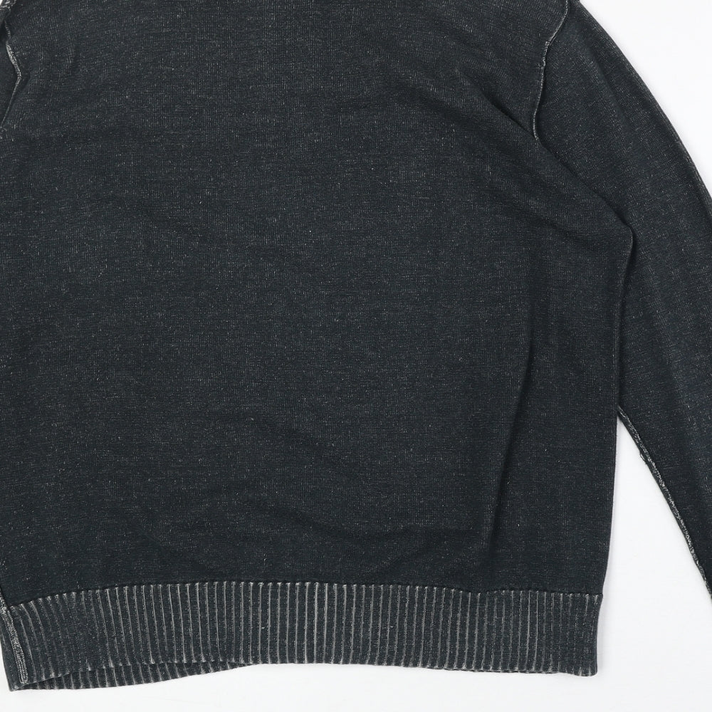 Foxhole Mens Grey Cotton Full Zip Sweatshirt Size L
