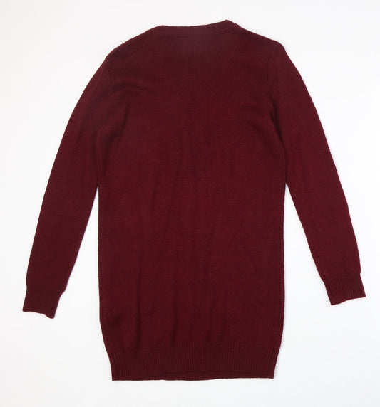 Womens UK Size S FOREVER 21 Red Pullover Jumper