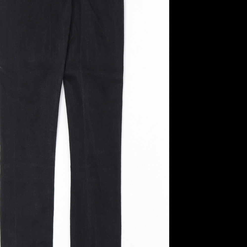 Topshop Womens Black Cotton Skinny Jeans Size 28 in Regular Zip