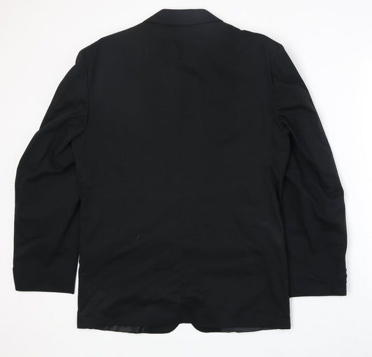 Mens UK Size 38 Classic Regular Black Suit Jacket