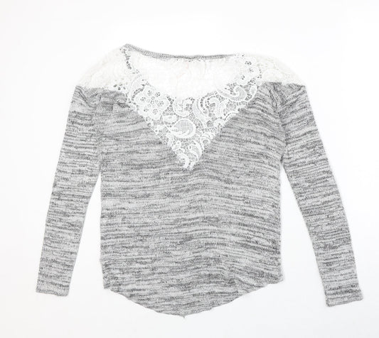 Womens UK Size S Poof Grey Pullover Jumper