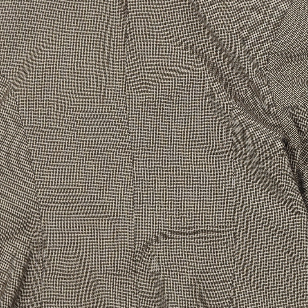 Marks and Spencer Womens Brown Polyester Jacket Blazer Size 14