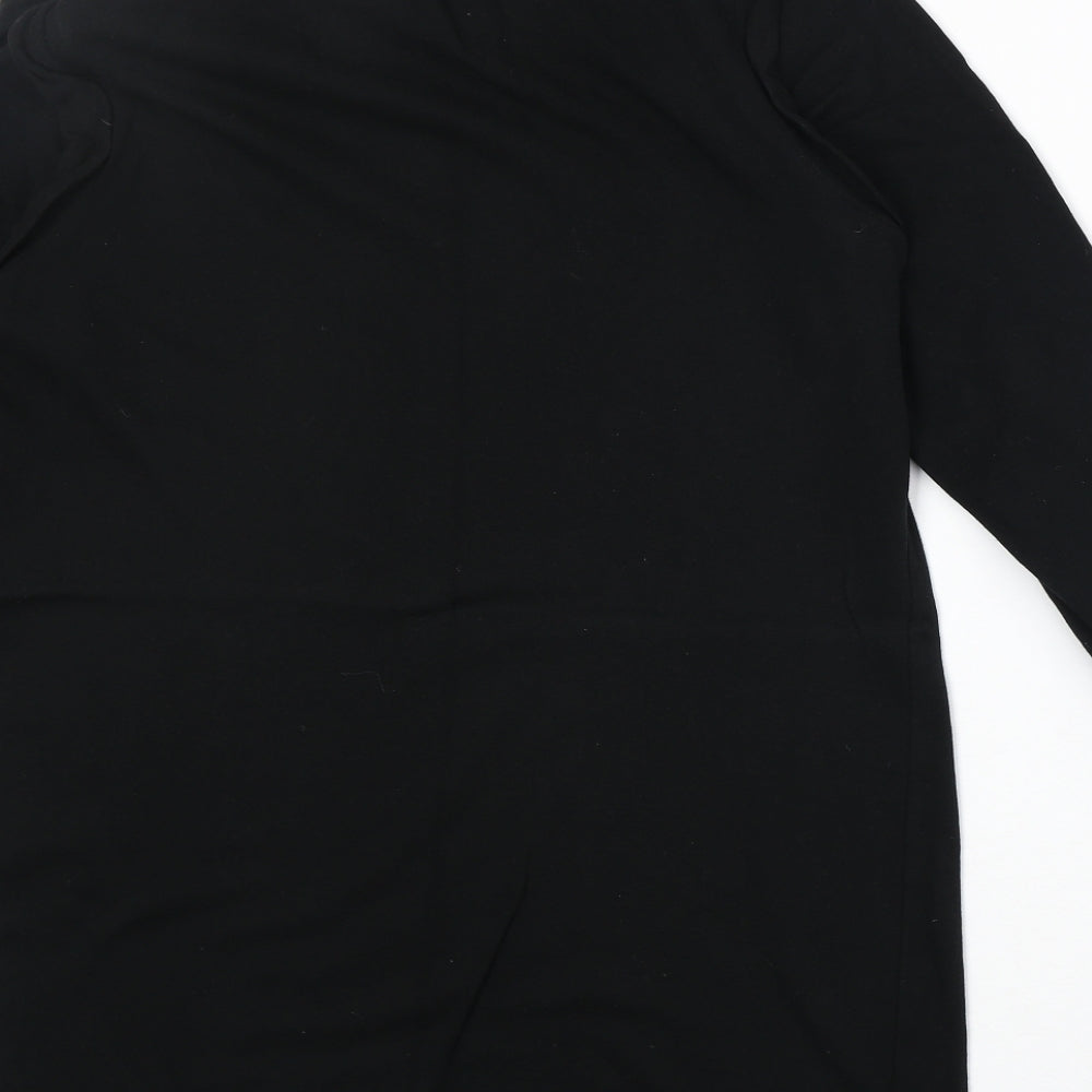 F&F Womens Black Round Neck Polyester Pullover Jumper Size 10