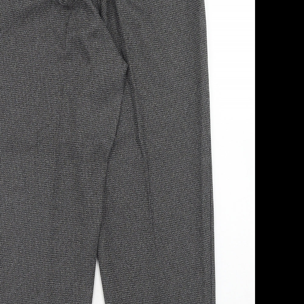 Classic Womens Grey Polyester Carrot Trousers Size 14 Regular