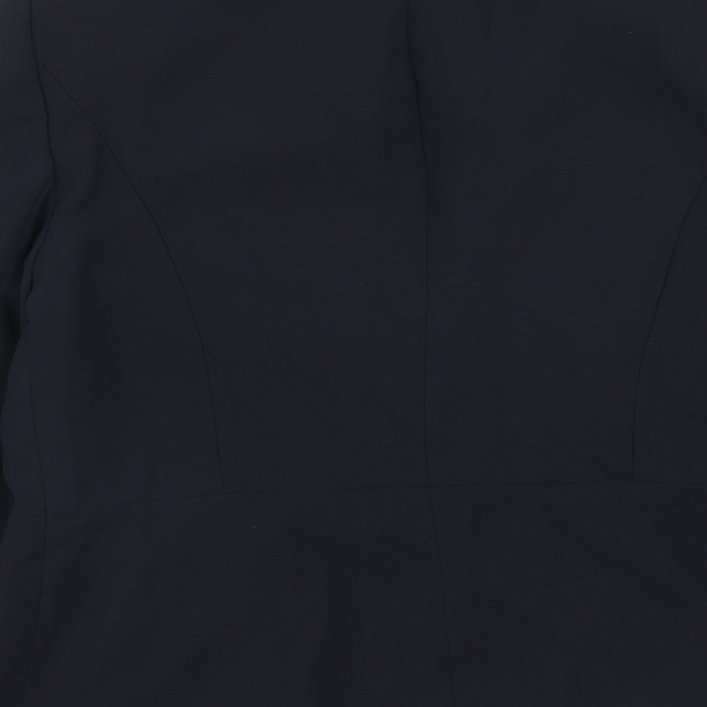 BHS Womens Blue Polyester Jacket Blazer Size 14
