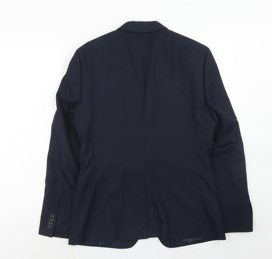 Mens UK Size 40 Topman Regular Blue Suit Jacket