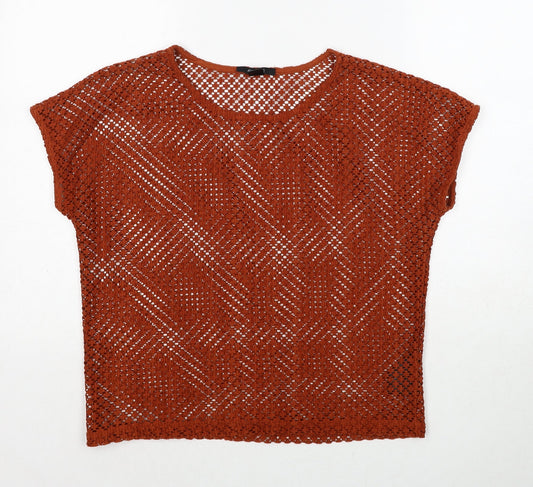 Womens UK Size 10 ESMARA Orange Pullover Jumper