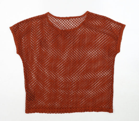 Womens UK Size 10 ESMARA Orange Pullover Jumper