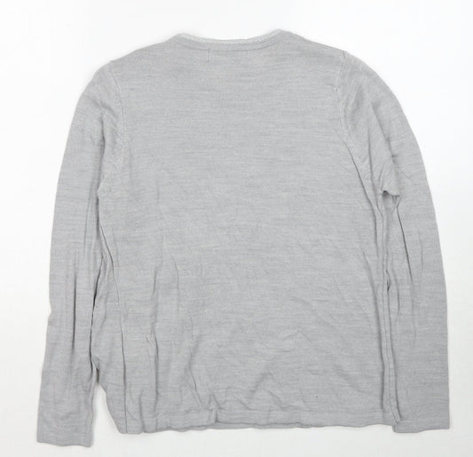 Womens UK Size 10 EWM Grey Pullover Jumper