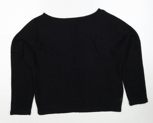 Womens UK Size M Preworn Black Pullover Jumper