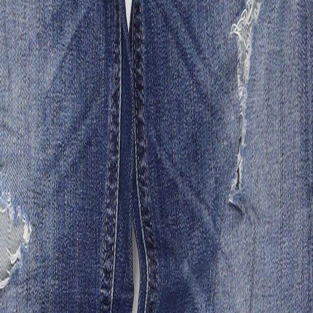 Gap Womens Blue Cotton Straight Jeans Size 26 in Regular Zip