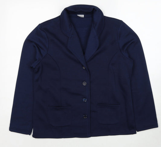 Womens UK Size 10 Damart Regular Blue Blazer