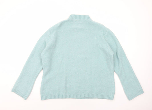 Womens UK Size XL EWM Blue Pullover Jumper